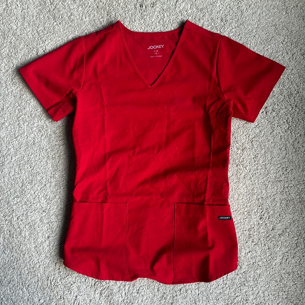 jockey women’s red size small scrub top